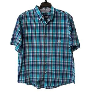 Chaps mens bundle of 3 short sleeve button down top size Large
